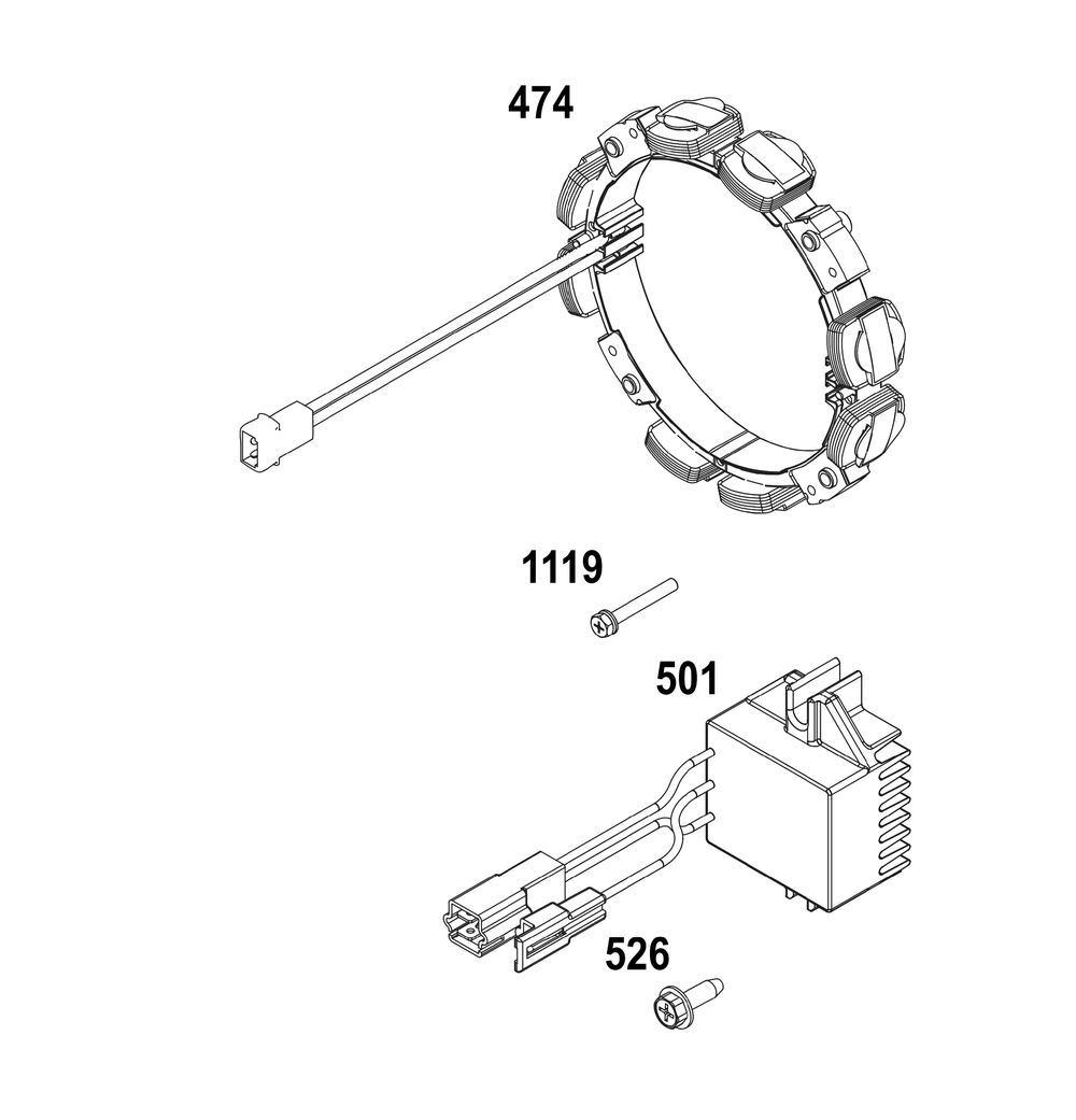Alternator Group Diagram and Parts List for 305777-0155-G1 200000 - 399999 Briggs and Stratton Engine